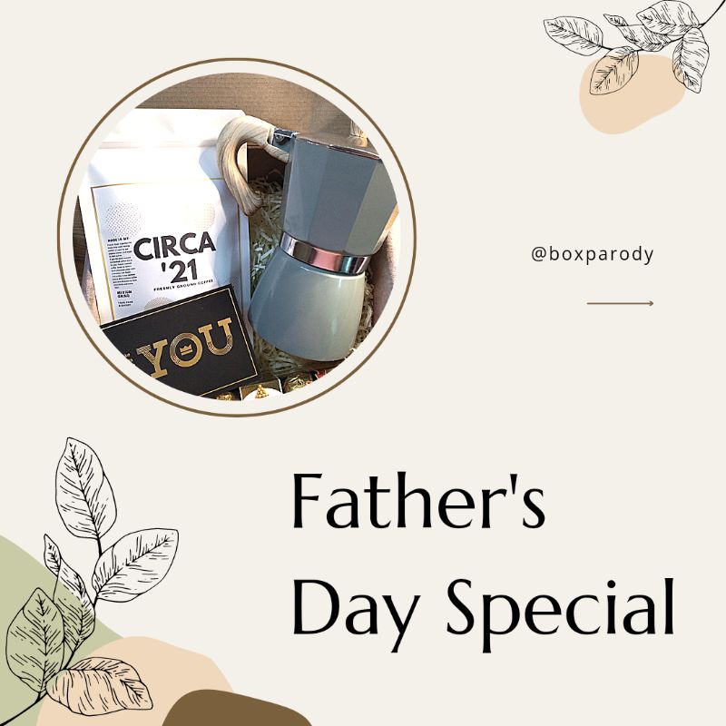 SUPRISE GIFT SET MOKA POT GIFT BOX COFFEE SET GROUND COFFEE MOKA POT