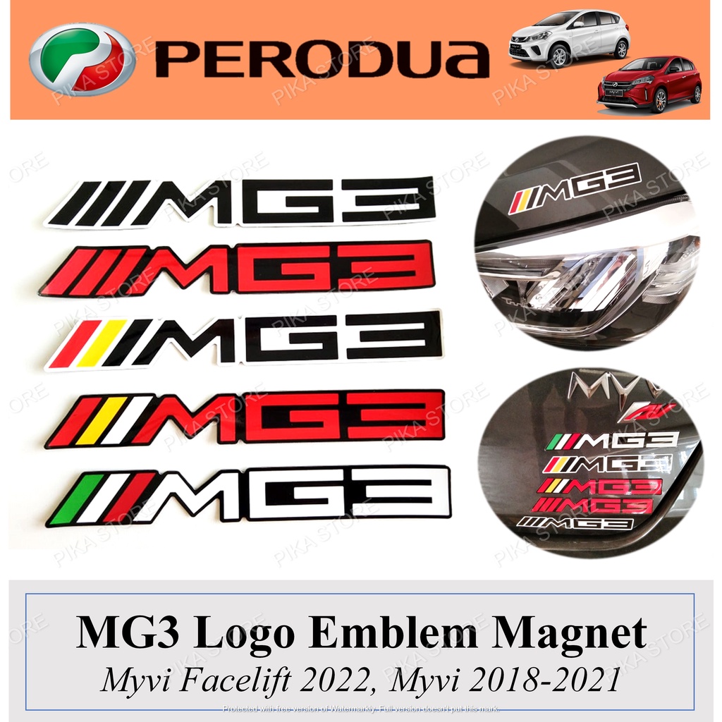 [MG3] MG3 Car Emblem Magnet MG3 Emblem MG3 Sticker MG3 Windscreen ...