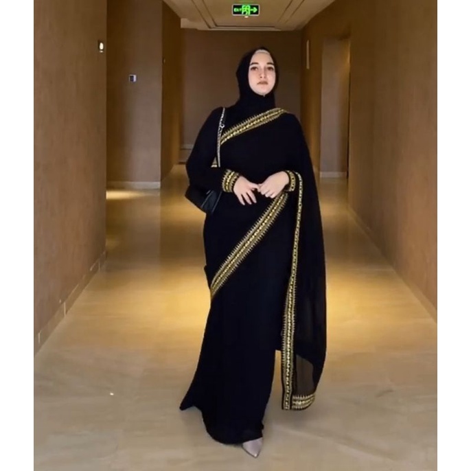 Muslim Women's Party Dress Indian Robe Party Robe Brocade Robe Muslim Party Dress Latest Indian Robe Luxury Party Robe Wedding Dress Invitation Dress Muslim Invitation Dress Elegant Luxury Party Robe Abaya Sari India Invitation Dress