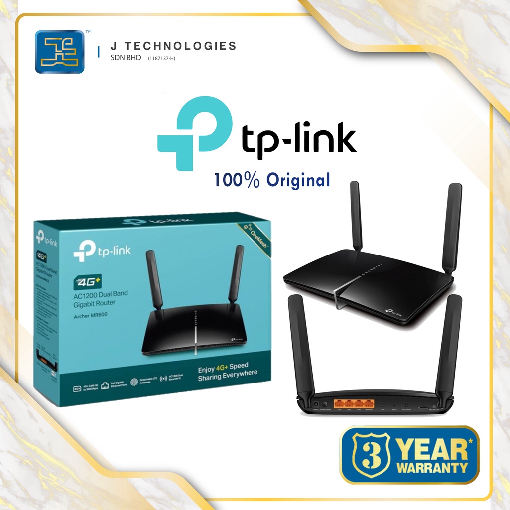 TPLINK LTE GIGABIT AC1200 MR600 WIRELESS DUAL BAND 4G+ ROUTER( TL ...