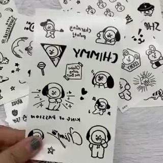 Ready Stock KPOP BTS BT21 Sticker Tattoo Sticker TATA 