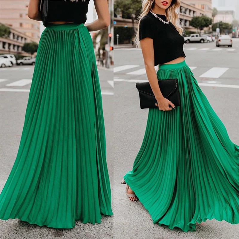 floor length chiffon skirt