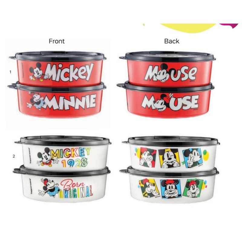 Tupperware Mickey & Minnie Handy Bowl 700ml (2pcs)