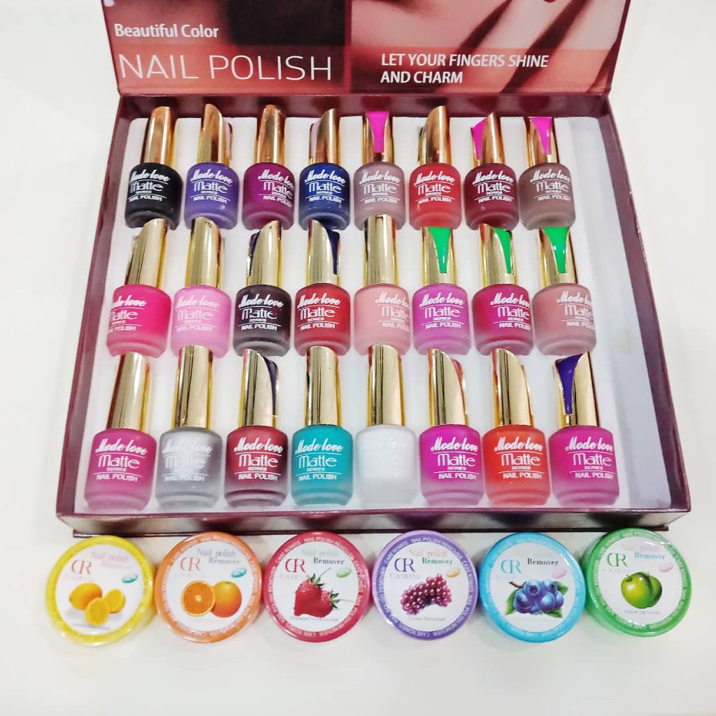 Free 100's Remover Wipes] HUDABEAUTY 24's Matte Nail Polish Gift Box |  Shopee Malaysia