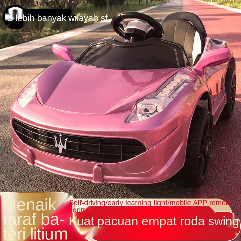 Bayi Dan Kanak Kanak Kereta Elektrik Empat Roda Kereta Kawalan Jauh Boleh Duduk Lelaki Dan Wanita Budak Kecil Swing Kereta Mainan Bayi Kereta Bayi Boleh Dicas Semula