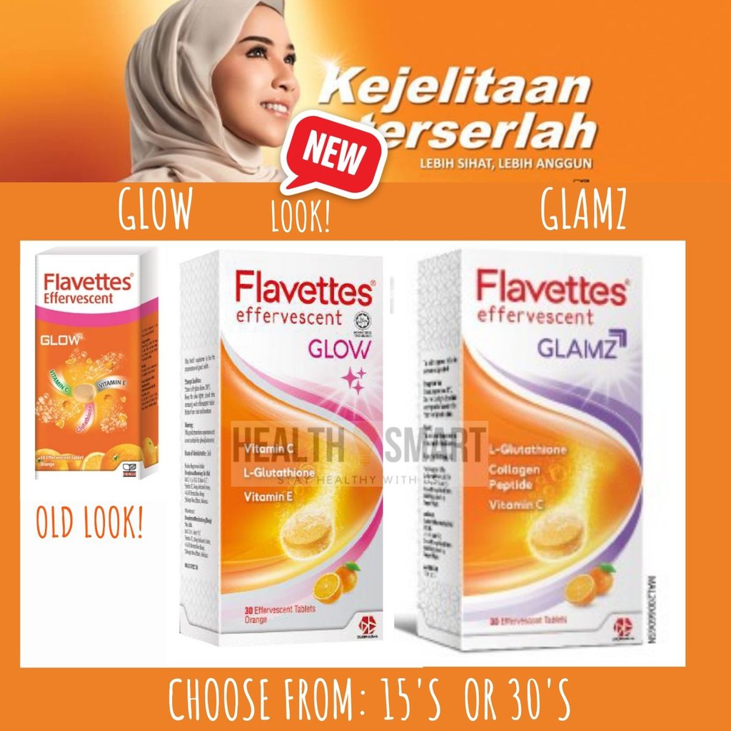 Flavettes Effervescent Glow Gluthathione Vitamin C Glamz L Gluthathione Collagen Peptide Vitamin C 15 S 30 S Shopee Malaysia