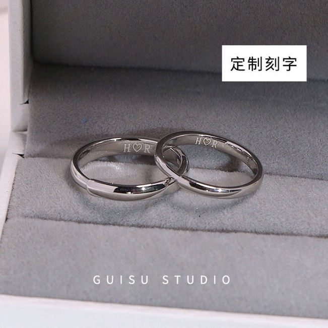 readystock Silver Couple Rings A Pair Of Men Women Glossy Plain Customized Engraving Gifts免费刻字 极简约纯银情侣戒指一对男女光面素圈定制对戒可刻字礼物