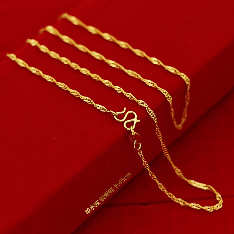 Necklace - Emas Vietnam Shakin Pure 24K Gold Plated ( Rantai Leher Gila ...