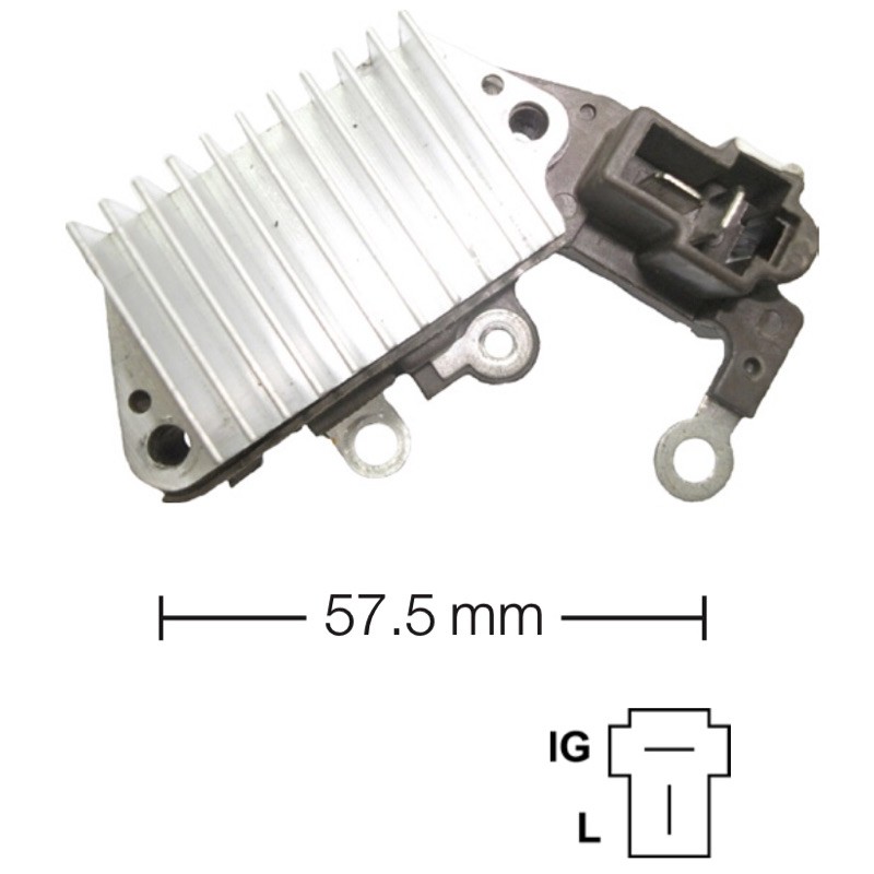 REC0625 ORIGINAL REC ALTERNATOR IC REGULATOR 57.5MM 12V 2PIN FOR USE ON PERODUA KANCIL,KELISA