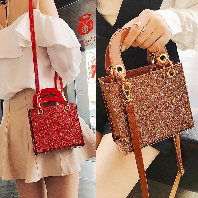 glitter sling bags