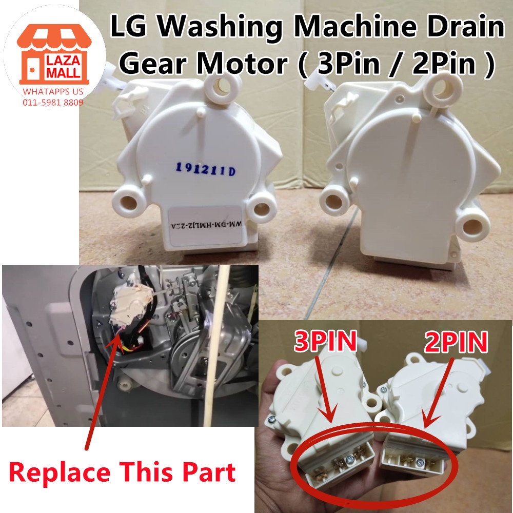 Buy 3pin 2pin Lg Washing Machine Drain Gear Motor Valve Spare Part Spin Motor Mesin Basuh Turun Air Flow Water Washer Seetracker Malaysia