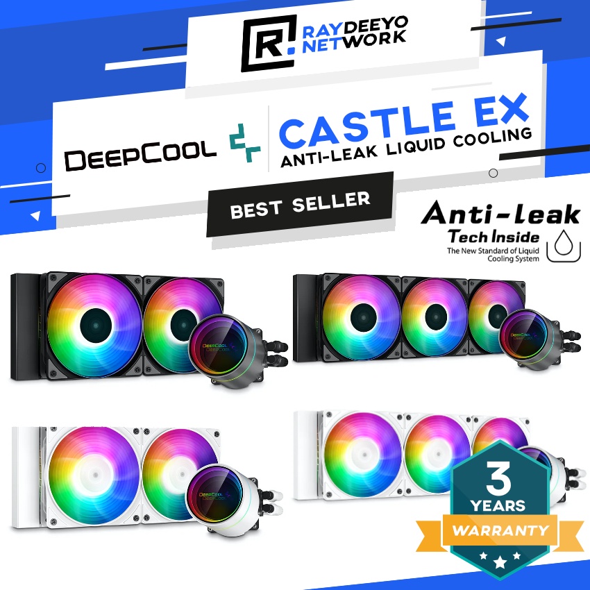 DeepCool CASTLE 240EX/360EX ARGB AIO Liquid CPU Cooler [AntiLeak Technology/Infinity Mirror