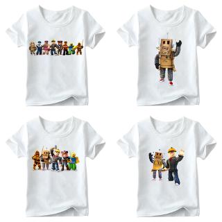 Summer Fashion Cartoon Shirts Roblox Printed T Shirt Kids Boys Girls Game T Shirt Children Cartoon Clothing Top Tees Shopee Malaysia - roblox girl coloring pages for girls bing