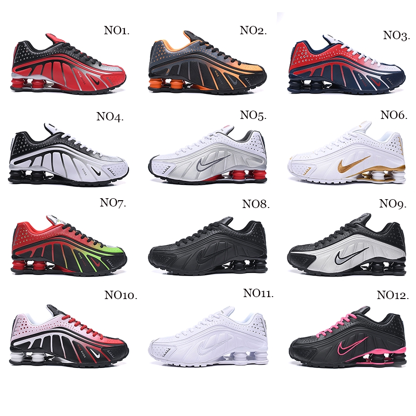 Original 2019 new Nike Shox R4 men's sports shoes air column running shoes  SIZE 40-46 7Color | Shopee Malaysia