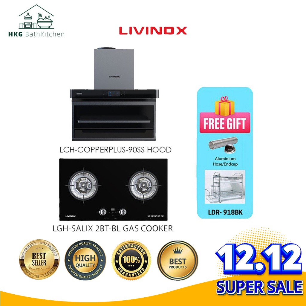 livinox cooker hood lch copperplus 90ss