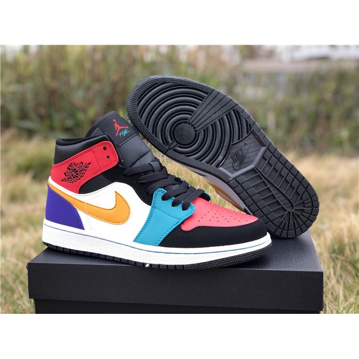 mid bred multi color jordan 1