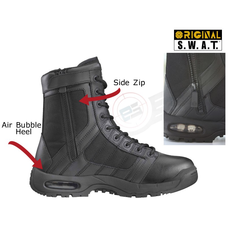 steel toe boots with air bubble