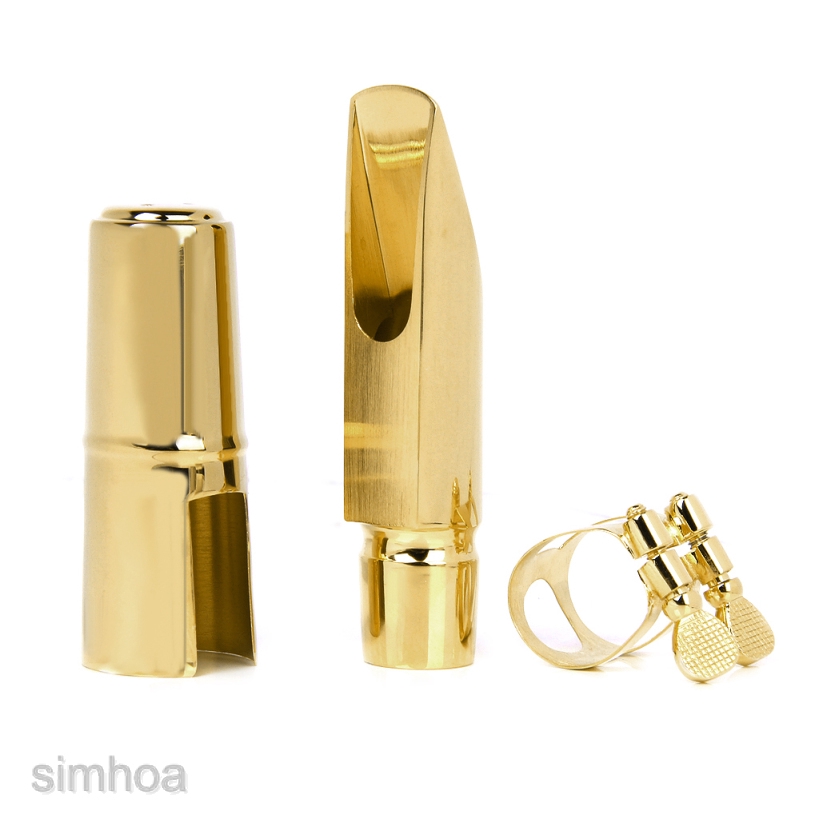 4 # Tenor Saxophon Mundstück mit Cap und Ligature Reed Set Goldene
