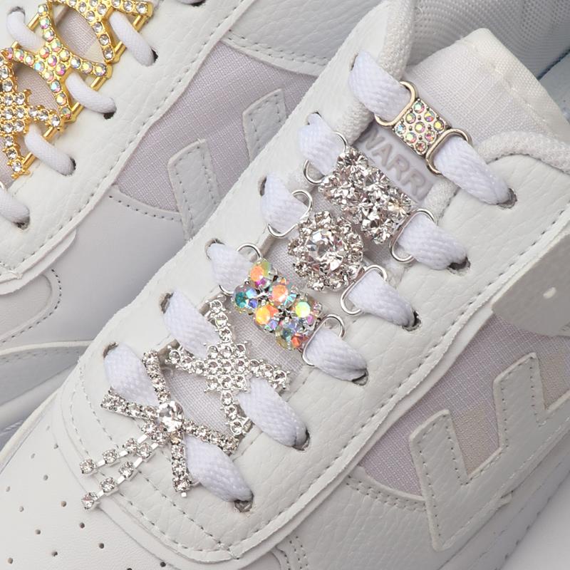 2Pcs Rhinestone Shoe Charms Colorful Jeweled Sneaker Charms Girl Gift Shoe decoration DIY Shoelaces Buckles shoes accesories