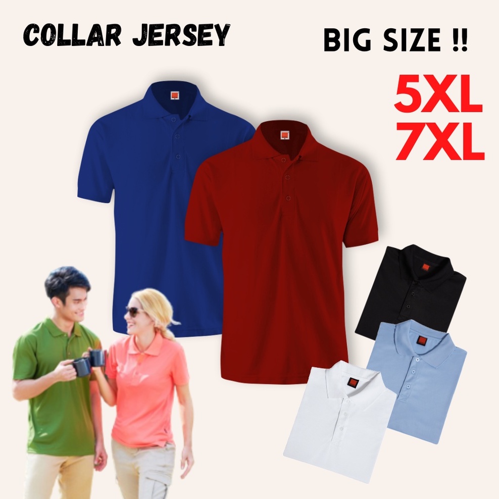 5XL 7XL BIG SIZE preorder QD06 Collar Microfiber Quick Dry Unisex Jersey Men & Women Sport Wear