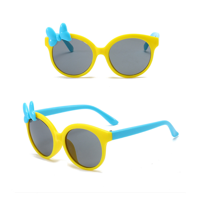 MILANDO Kid Children Cute KT Ribbon Sunglasses Goggle Girl Sun Glass Sunglass Cermin Mata Budak (Type 2: Ribbon)