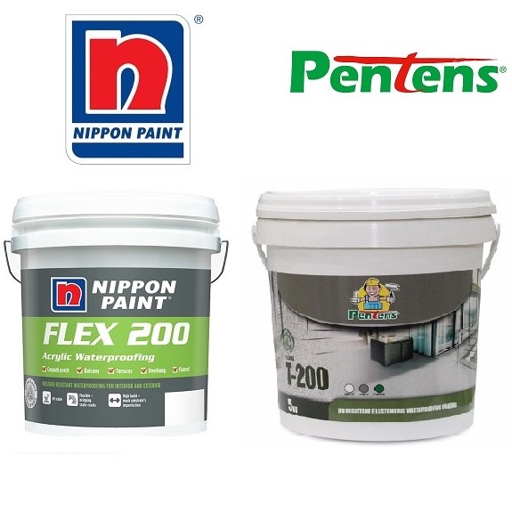 5KG PENTENS FLESEAL T-200 / NIPPON FLEX 200 Waterproofing Coating ...