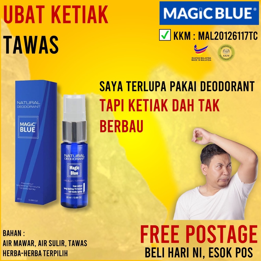 Buy Lulus Kkm Ubat Ketiak Berbau Deodorant Tawas Natural Deodorant Magic Blue Seetracker Malaysia