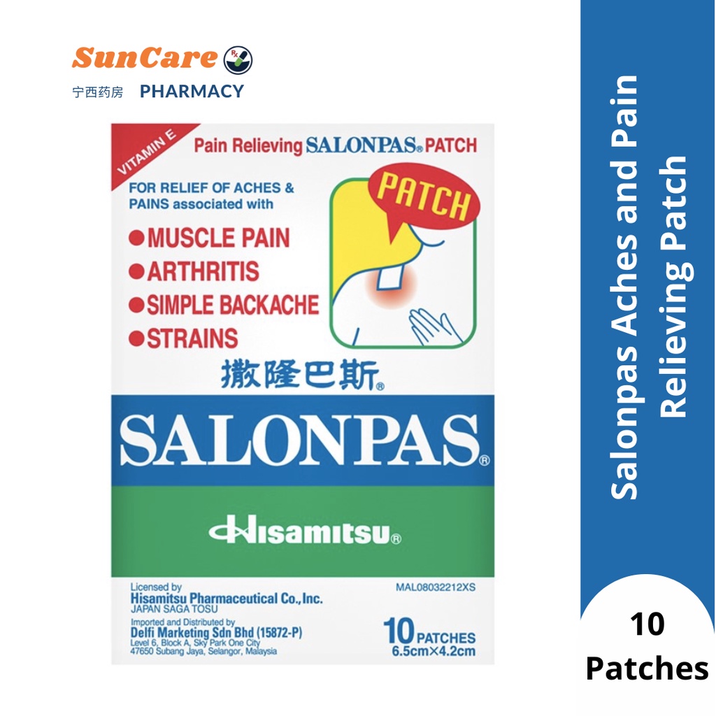 Suncare Pharmacy SALONPAS Pain Relieving Patches 10 Patches/20 Patches