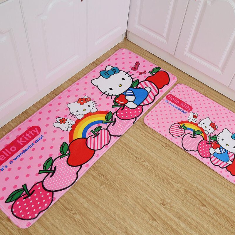 Hello Kitty Bathroom Carpet Living Room Floor Mats Cartoon Kitchen