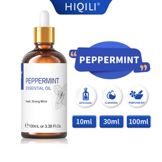 HiQiLi Peppermint Essential Oil 100% Nature Aromatherapy Diffusion Massage Oil Boost Energy Calm Seasonal Allergies