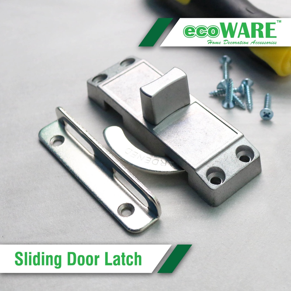 ecoWARE Sliding Door Latch Zinc Alloy Security Safety Door Lock Slide
