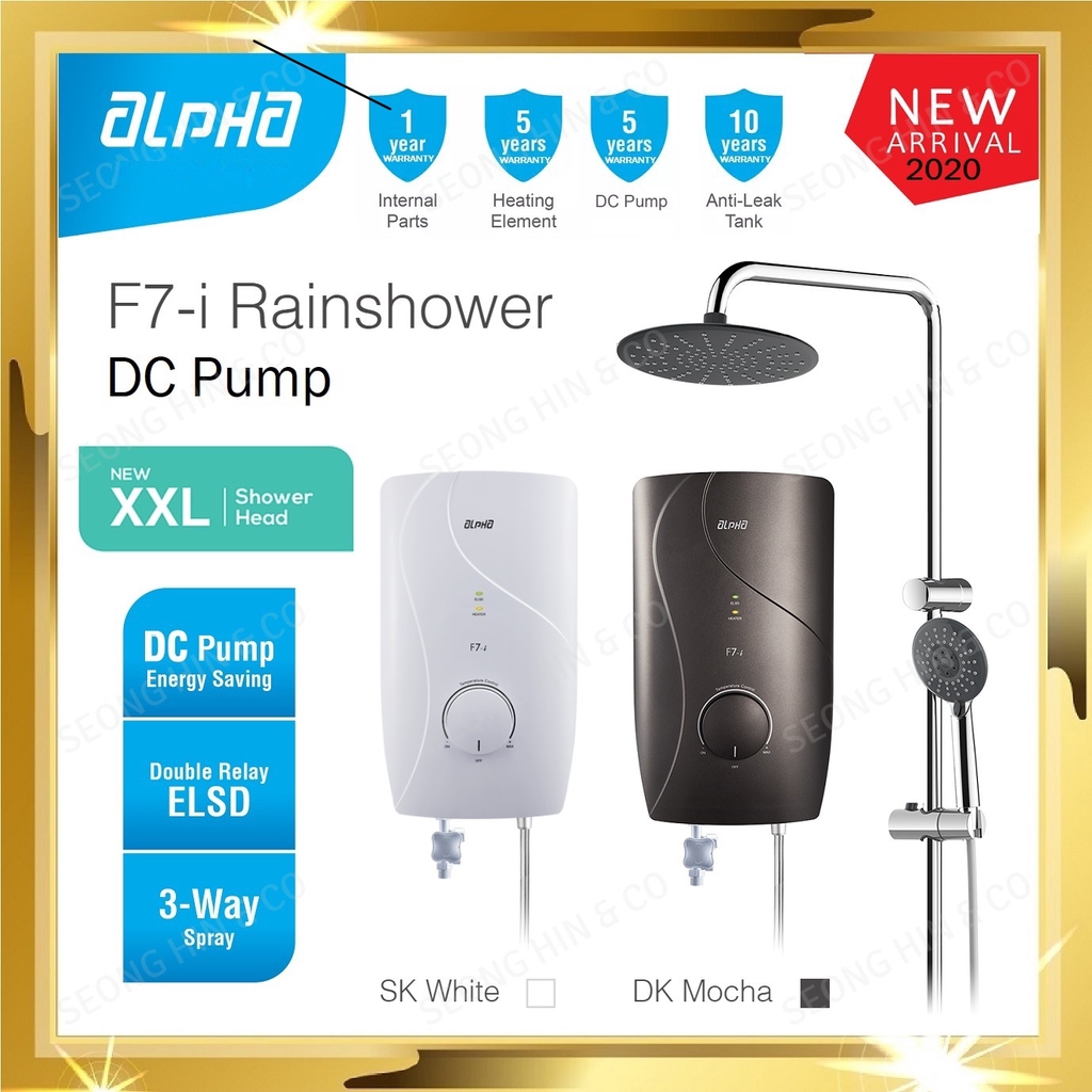 ALPHA F7i Rain Shower Instant Water Heater DC Pump Shopee Malaysia