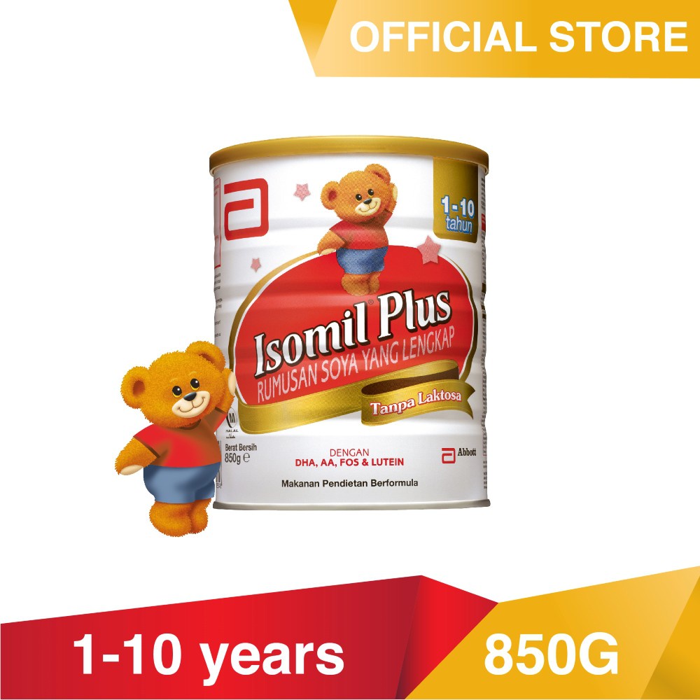 Isomil Plus 850g Tin for 1 to 10 y/o (Soy Formula for Milk Protein