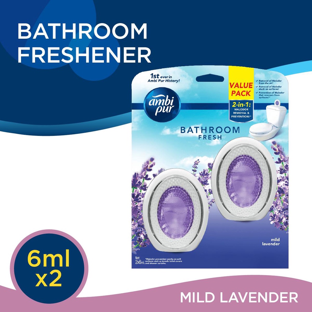 Ambi Pur Bathroom Freshener Mild Lavender (6ml x 2) Shopee Malaysia
