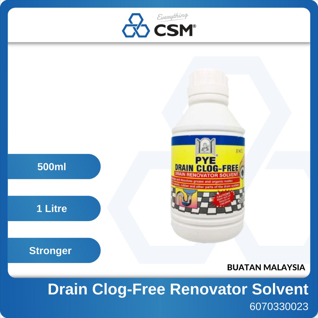 PYE 500ml 1L Caramel Drain ClogFree Drain Renovator Solvent CLDR