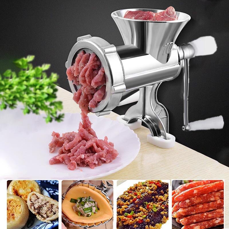 Manual Meat Grinder Kitchen Mincer Heavy Duty Kitchen Chef Cook Butcher Beef Sausage Food Stuffer Mince Mixer Maker