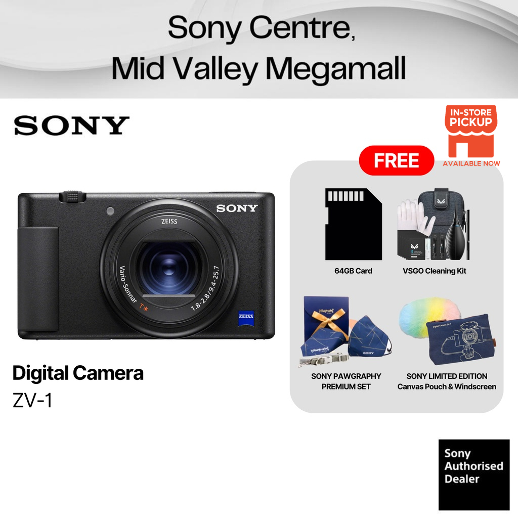 Ready Stock Sony ZV1 ZV1 Digital Camera Limited Edition Vlog Camera