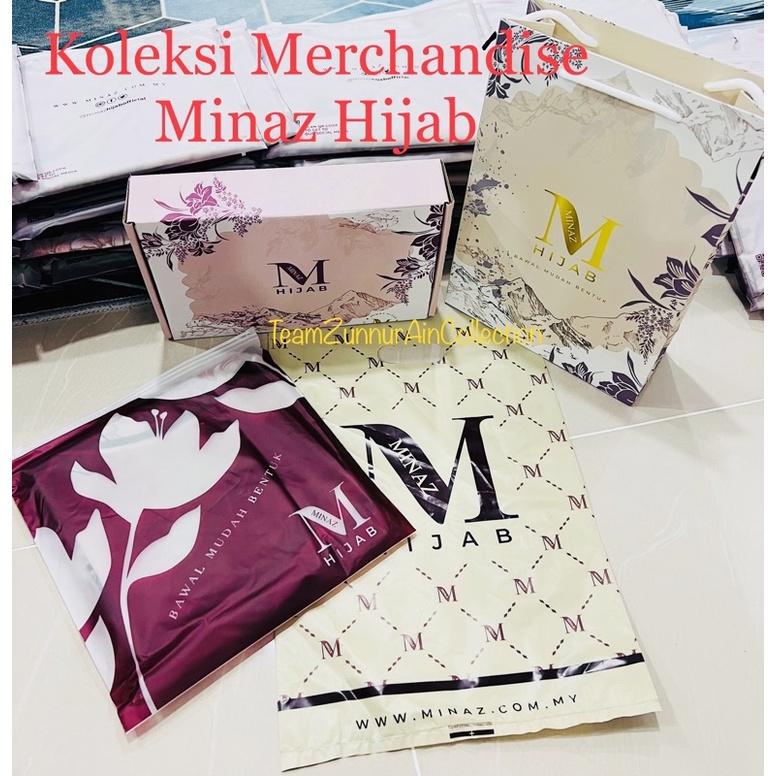 New Exclusive Merchandise Minaz Hijab Gift Box Paperbag Sampul Raya #minaz