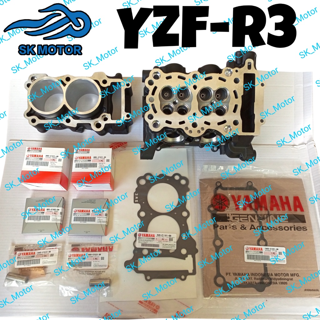 Yamaha YZFR3 / R3 Original Cylinder Block Set + Cylinder Head + Piston