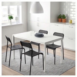  IKEA  MELLTORP set  meja  makan  melltorp 125x75cm 4 6  