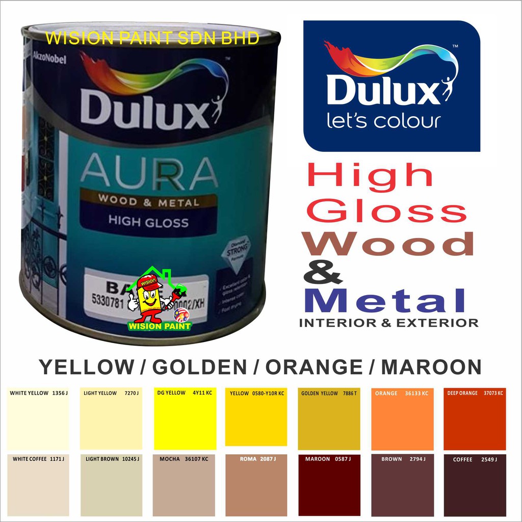 L LITER Dulux Aura High Gloss Cat Besi Cat Kayu ICI DULUX AURA High Gloss Finish B