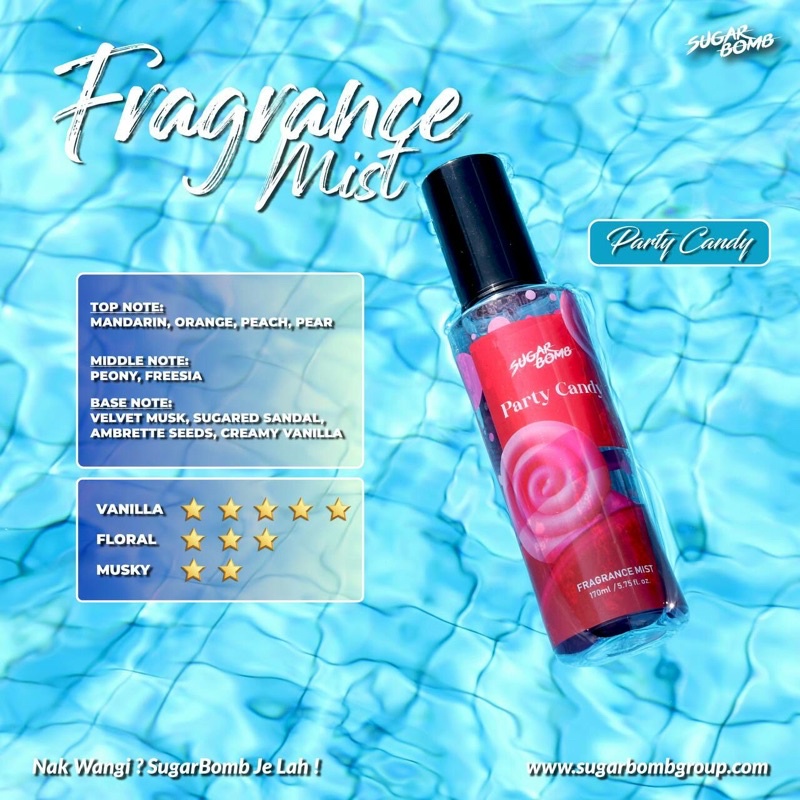 SUGARBOMB Fragrance Mist Party Candy 170ml | Shopee Malaysia