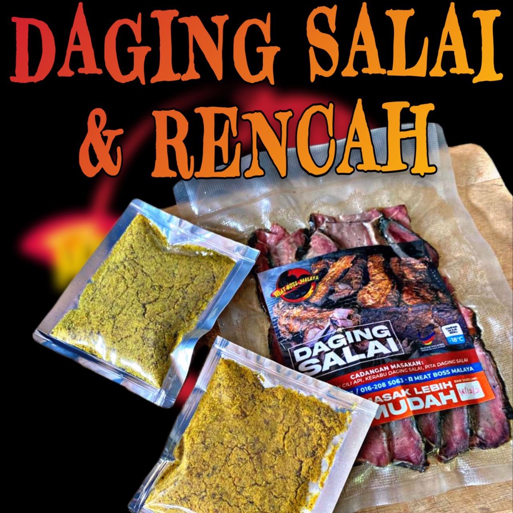 Daging Salai Smoked Beef Meat Boss Malaya±150g [Ready Stock/ Ready Rencah!]