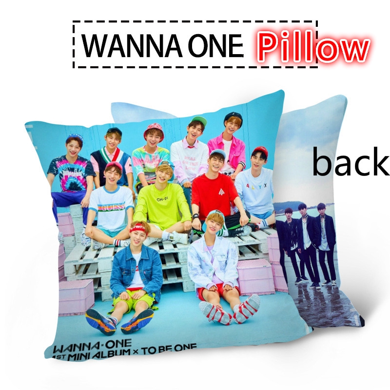 1 Pcs Wanna One Bolster Double Sided Cotton Core Hold Pillows Car