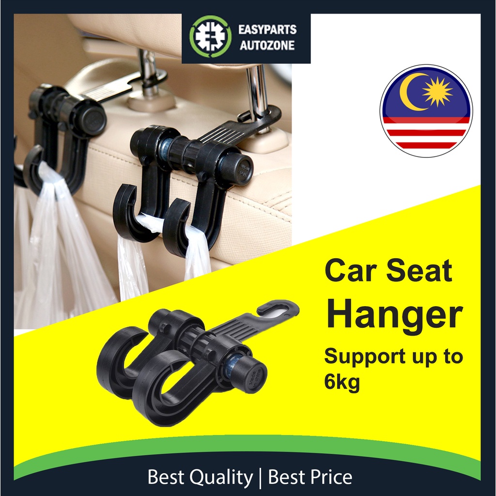 Autozone Double Hook Holder Safety Driving Car Food Holder Car Headrest