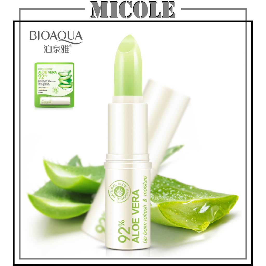 MICOLE 022LB Bioaqua Natural Aloe Vera Lip Balm Moisturizing Anti