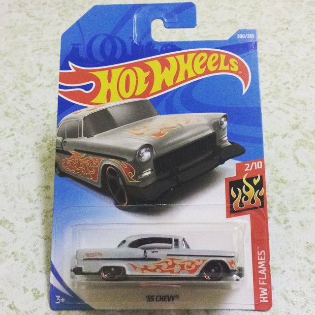 hot wheels 55 chevy hw flames