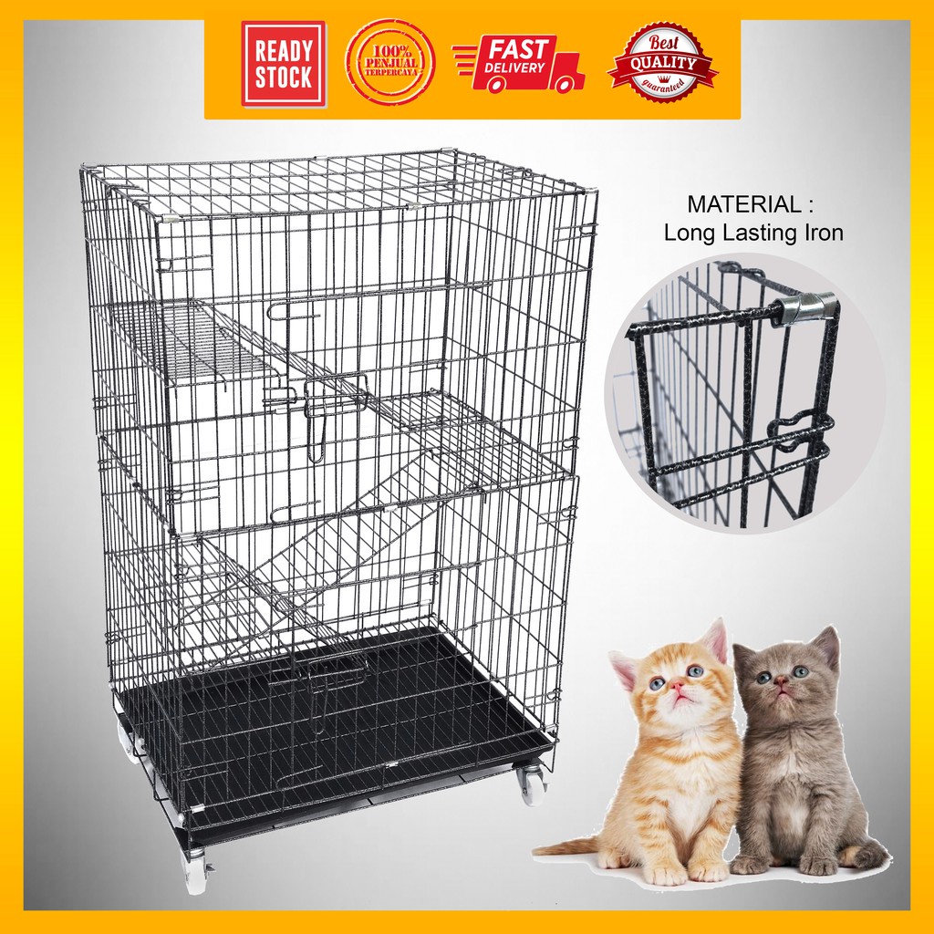 Sangkar Kucing 3 Tingkat / Cat Cage 3 Level - ANAK KUCING/KITTEN 