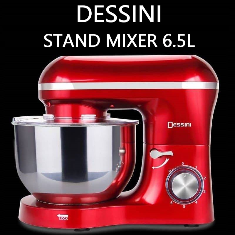 Buy Dessini Stand Mixer 6 5l Stainless Steel Bowl Easy Operate With 6 Speed Control Electric Kitchen Mixer 6 5 Liters Seetracker Malaysia