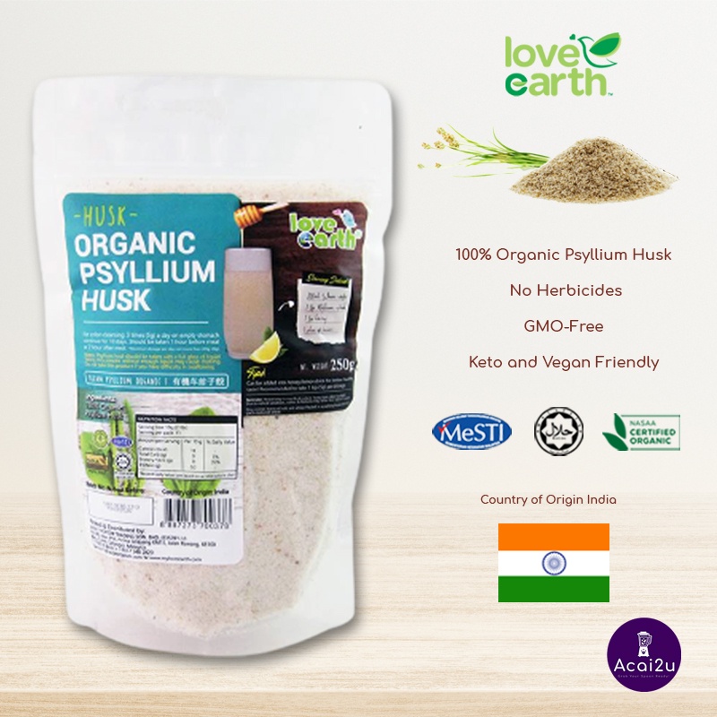 Love Earth Organic Psyllium Husk, 250g Shopee Malaysia